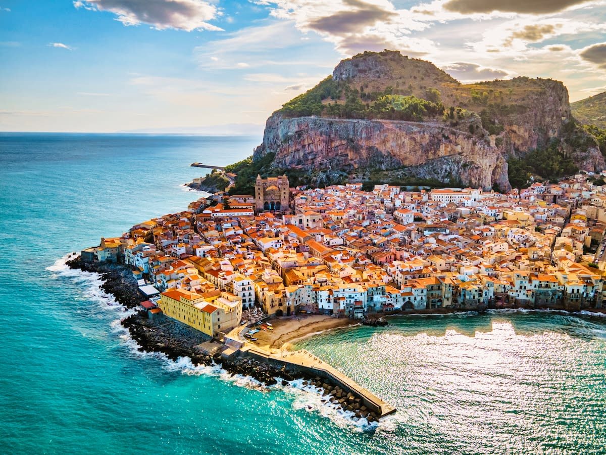 Cefalù coastal town on Sicily’s northern coast overlooking the Tyrrhenian Sea